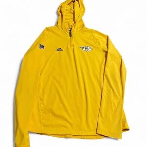 Nashville Predators NHL Adidas 1/4 Zip Long Sleeve Pullover Women’s Size S